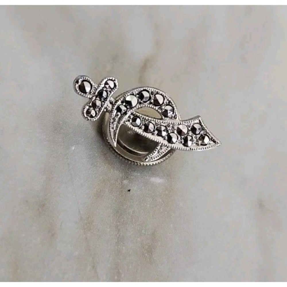 Vtg Freemason Masonic Shriner Logo Silver Tone Lapel Pin